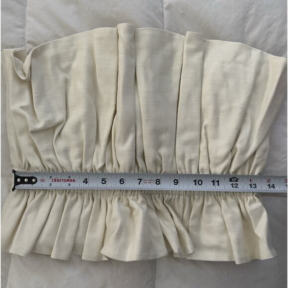 Sézane Editions Gioia Blouse Size 40 US Sz 8 Top Ecru White - Picture 6 of 13